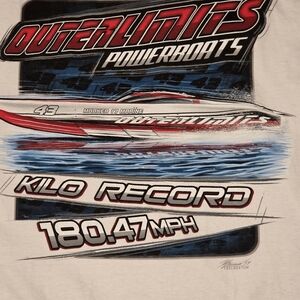 Gildan Beige Outerlimits Powerboats Tee